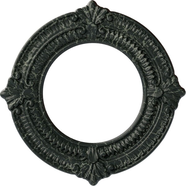 Ekena Millwork Benson Medallion (Canopies up to 6 1/8"), 11 1/8"OD x 6 1/8"ID x 5/8"P, Painted Turtle Crackle CM11BNPTC - main